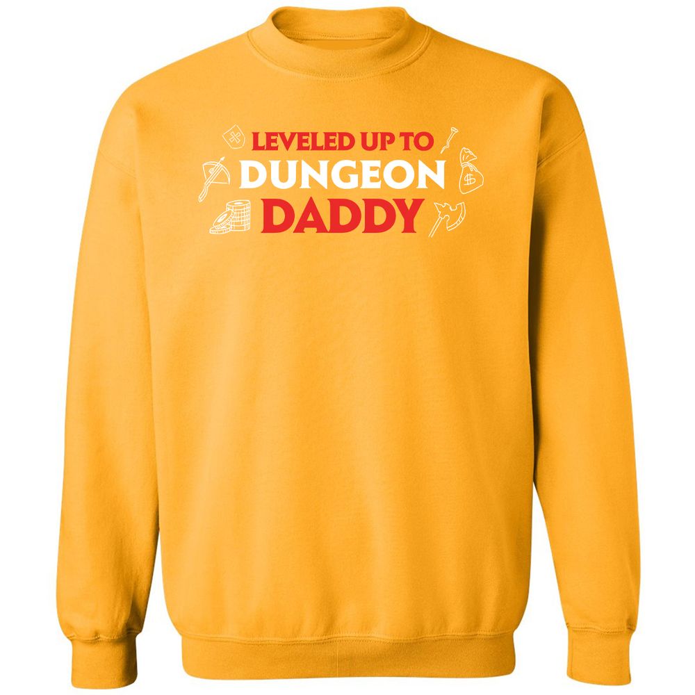 Leveled Up To Dungeon Daddy Classic Unisex Sweatshirt - Gold - 11