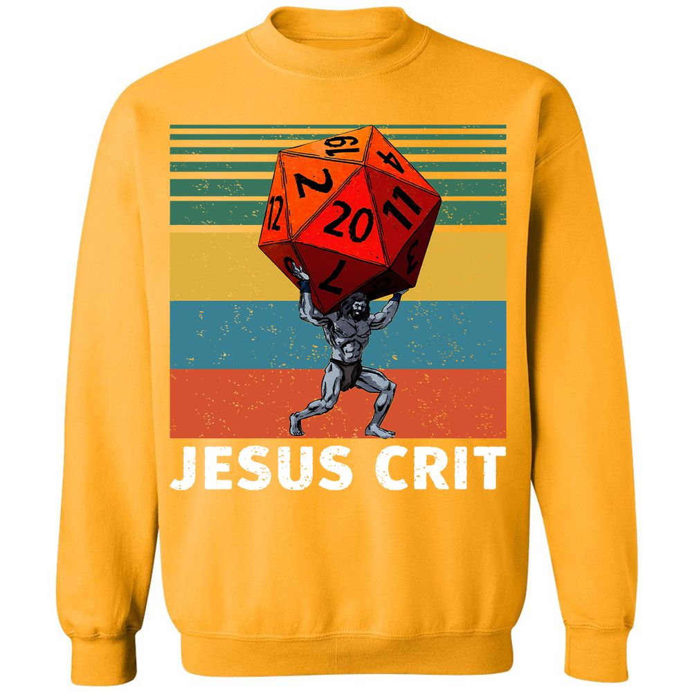 Jesus Crit Classic Unisex Sweatshirt - Gold - 11