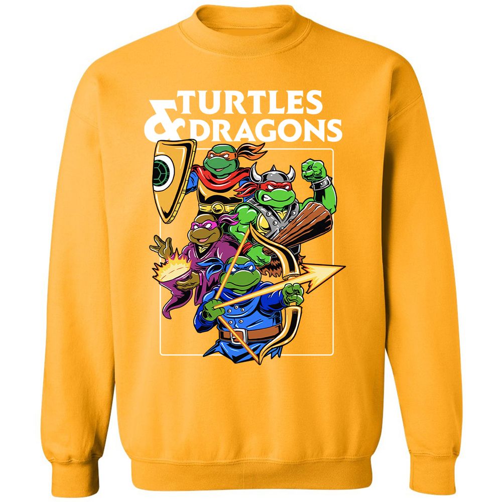 Turtles & Dragons Classic Unisex Sweatshirt - Gold - 11