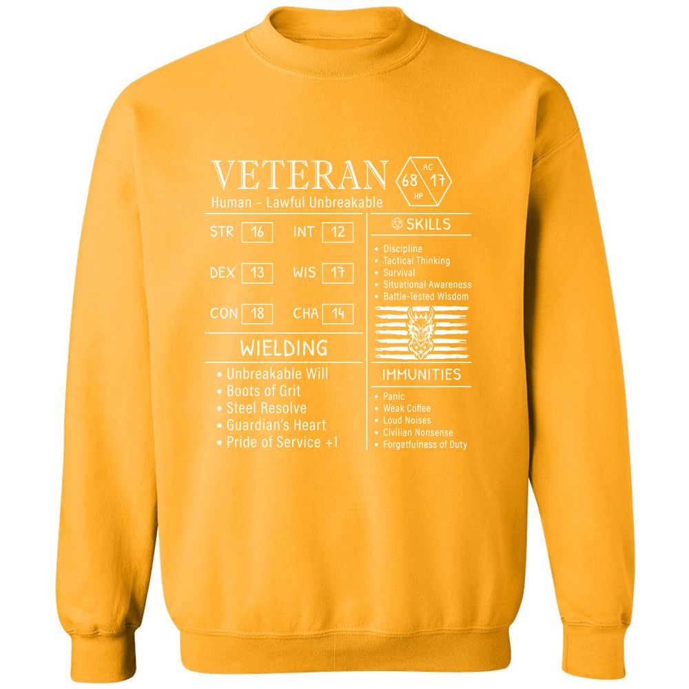2710 veteran stats new Classic Unisex Sweatshirt - Gold - 11