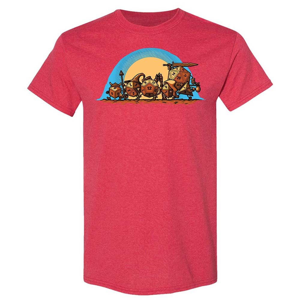 The Fellowship Of The Dice Classic Unisex T-Shirt - Heather Red - 11