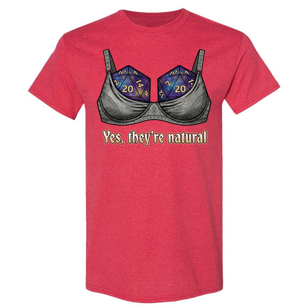They Are Natural Nat20 Classic Unisex T-Shirt - Heather Red - 11