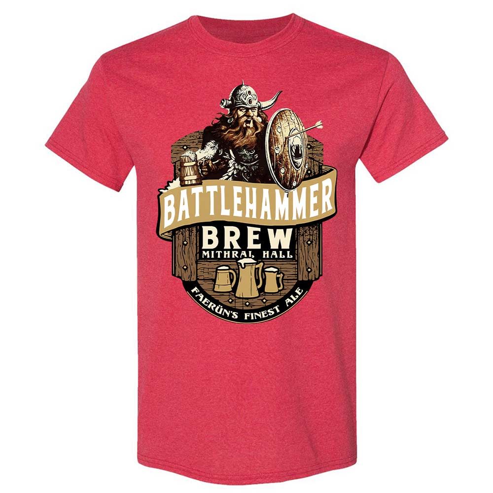 Battlehammer Brew Classic Unisex T-Shirt - Heather Red - 11