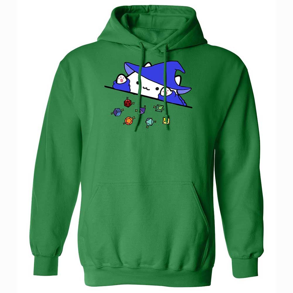 Cat Throws Dices Classic Unisex Hoodie - Irish Green - 11