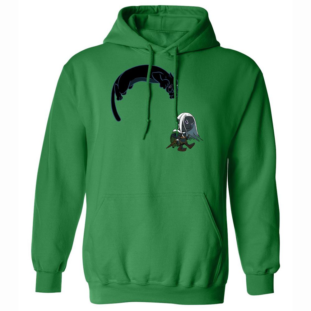 Drizzt and Guenhwyvar Classic Unisex Hoodie - Irish Green - 11