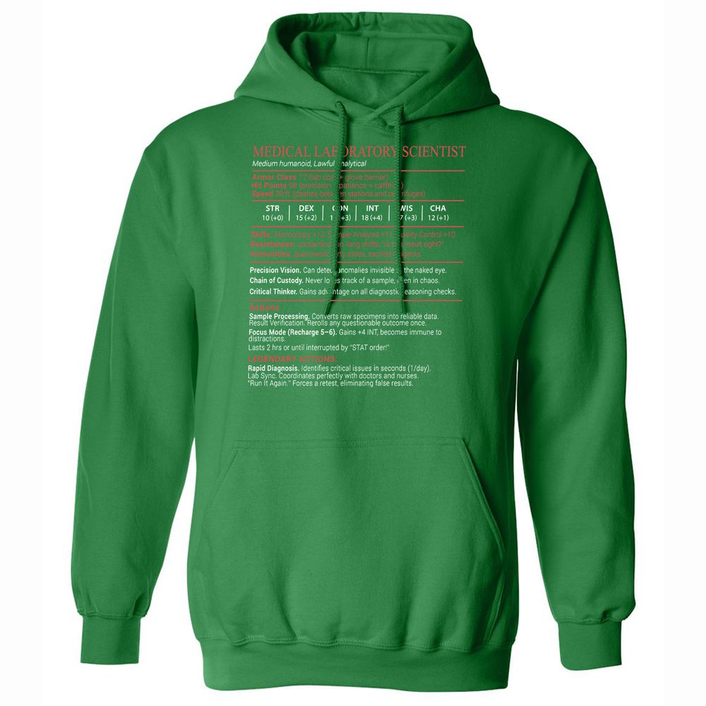 Medical Laboratory Scientist Stats Block - Irish Green - 11