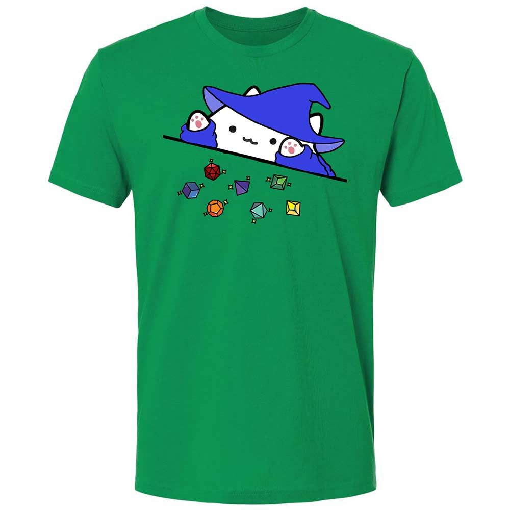 Cat Throws Dices Premium Unisex T-Shirt - Kelly Green - 11