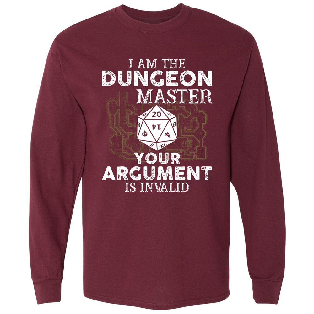I Am the Dungeon Master – Your Argument Is Invalid - Maroon - 11