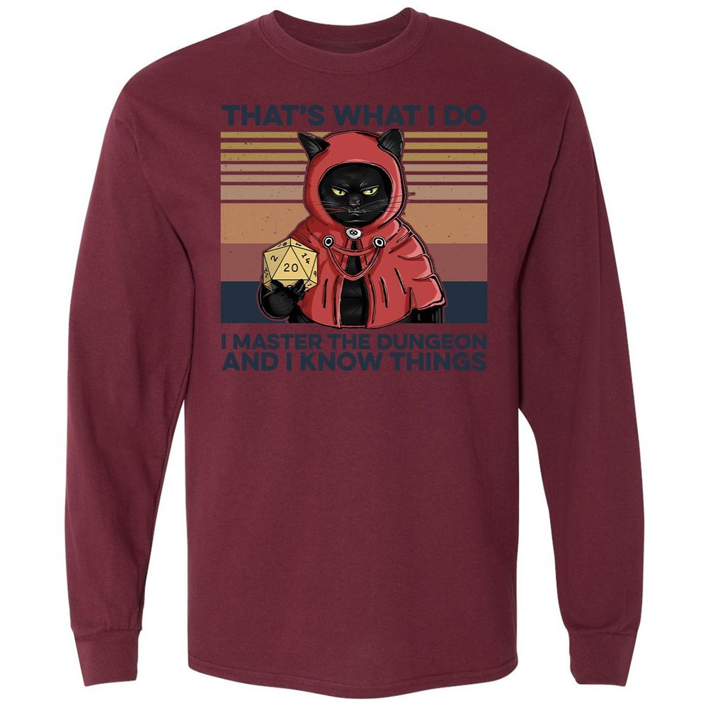 I Master The Dungeons Long Sleeve T-Shirt - Maroon - 11