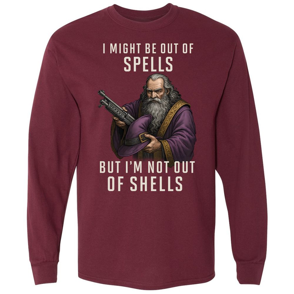 Not Out Of Shells Long Sleeve T-Shirt - Maroon - 11
