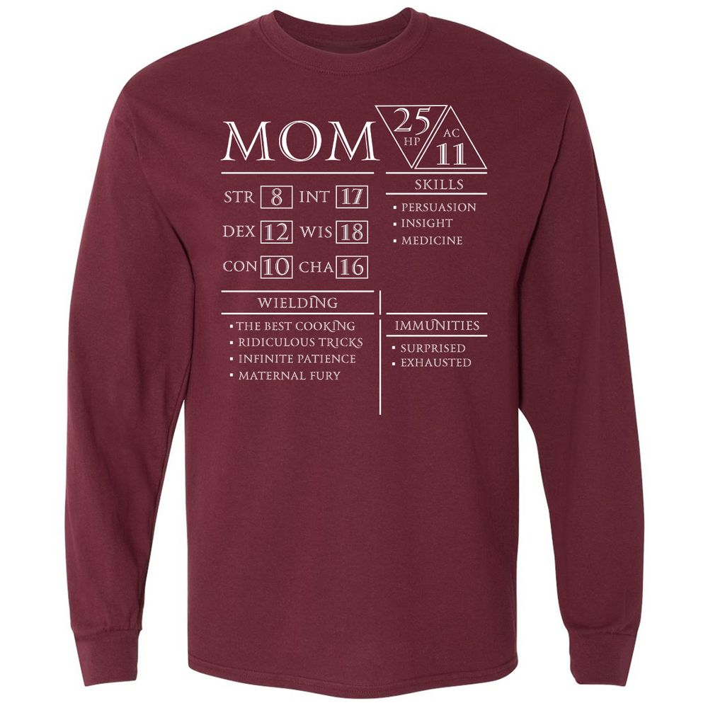 Mom Stats - Maroon - 11