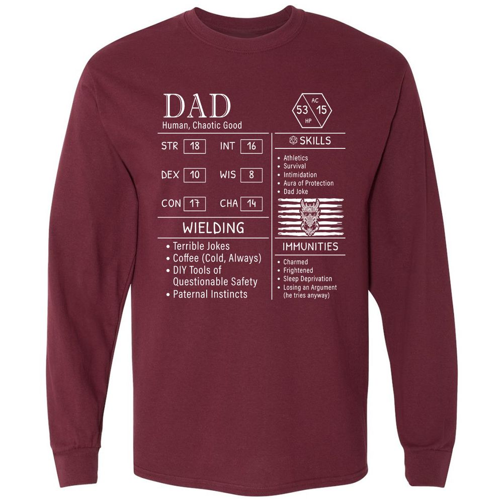 Dad Stats New - Maroon - 11
