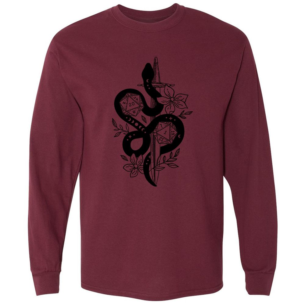 D20 Snake and Sword - Maroon - 11