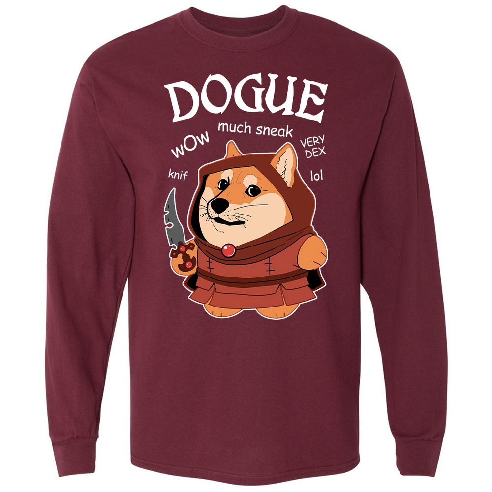 Dogue Class Long Sleeve T-Shirt - Maroon - 11
