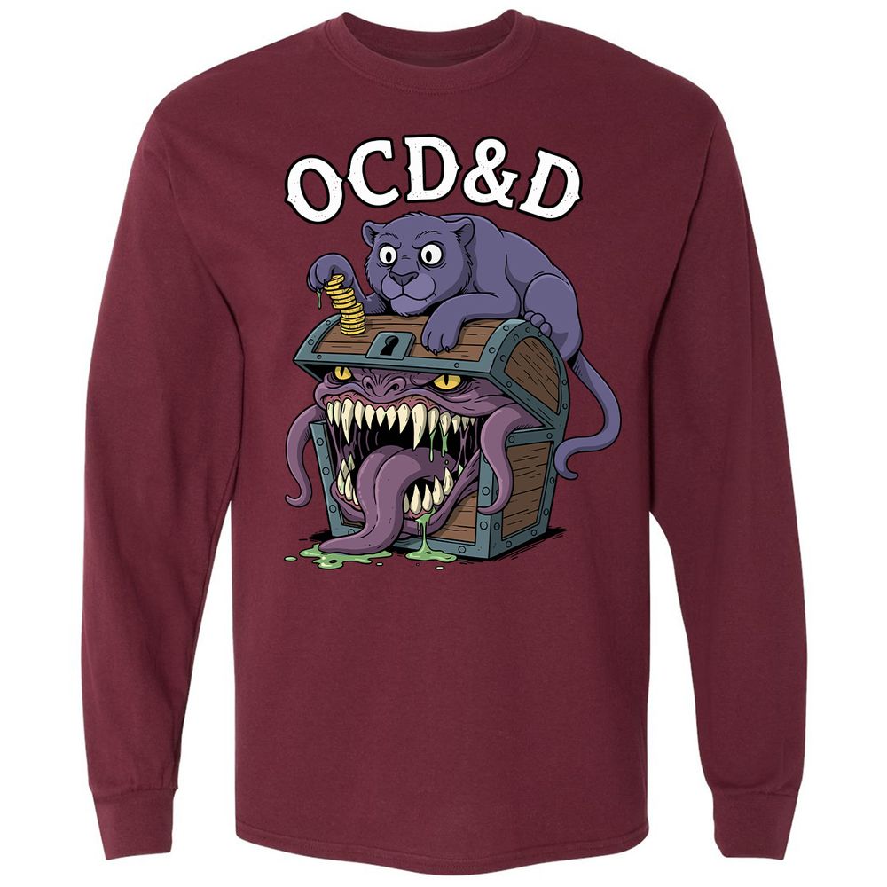 OCD&D Long Sleeve T-Shirt - Maroon - 11