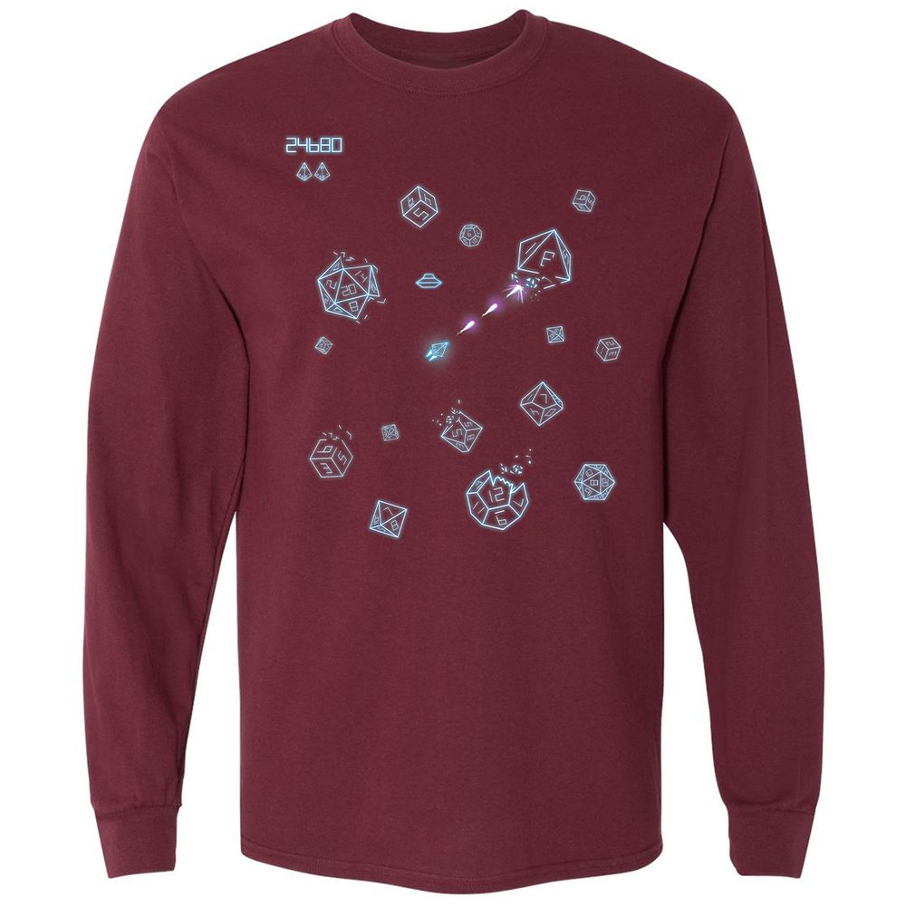 The Dices Game Long Sleeve T-Shirt - Maroon - 11