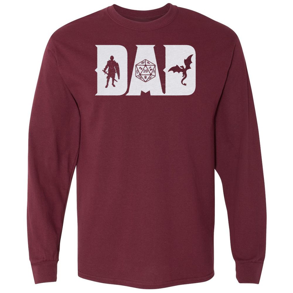 Dad Fathers Day Long Sleeve T-Shirt - Maroon - 11
