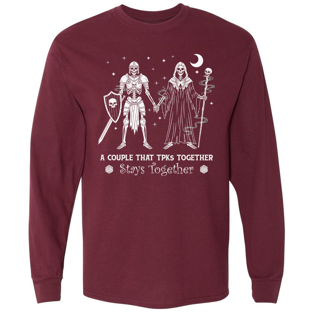 TPK Love – Skeleton Couple - Maroon - 11