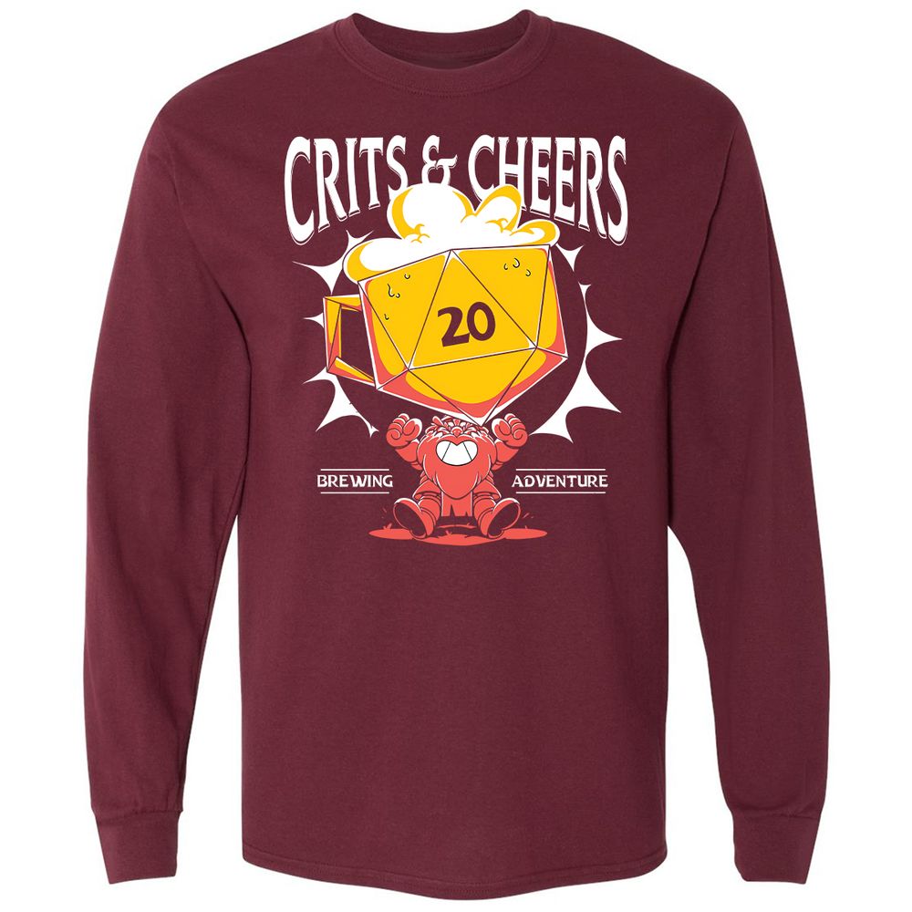 Crits & Cheers Long Sleeve T-Shirt - Maroon - 11