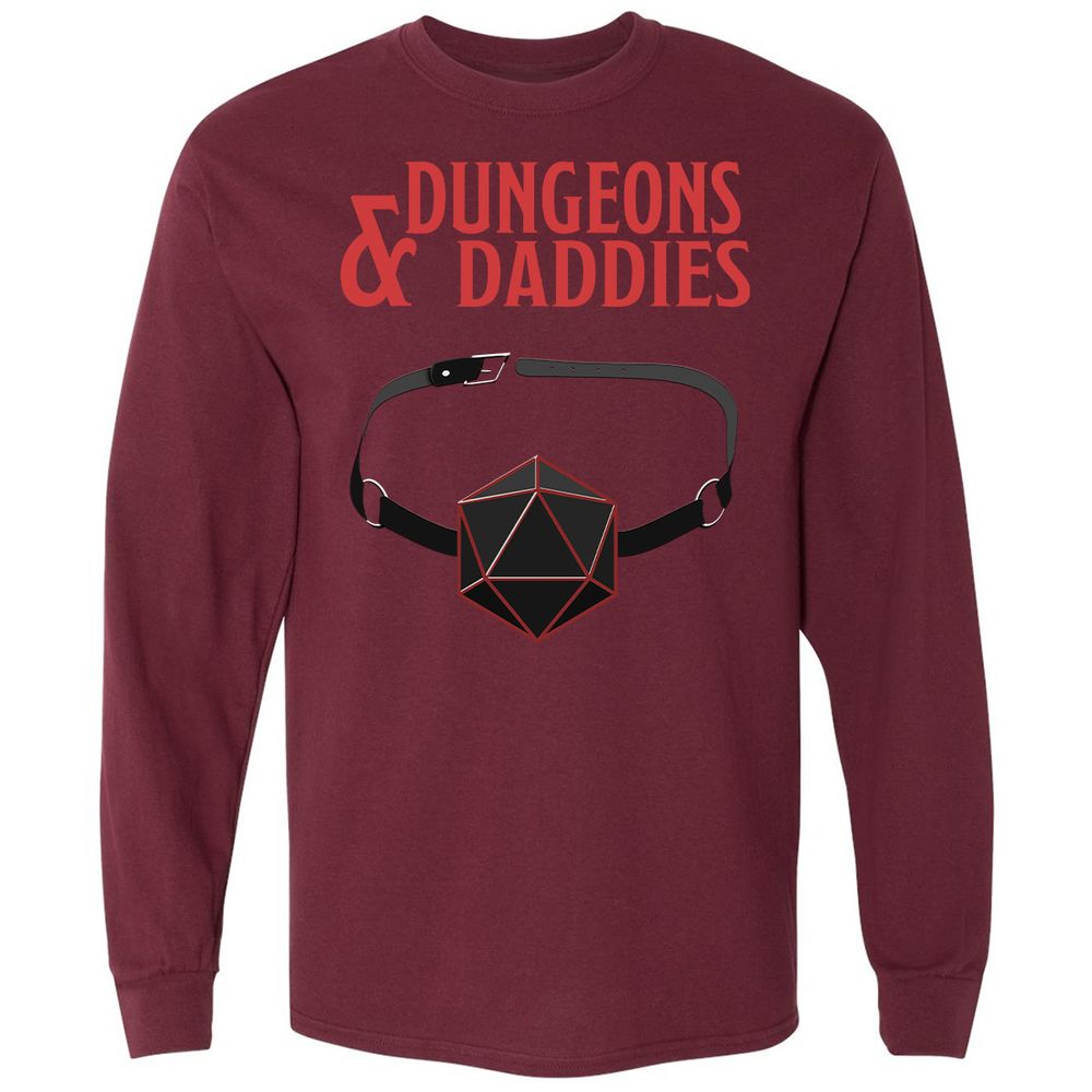 Dungeons And Daddies Long Sleeve T-Shirt - Maroon - 11