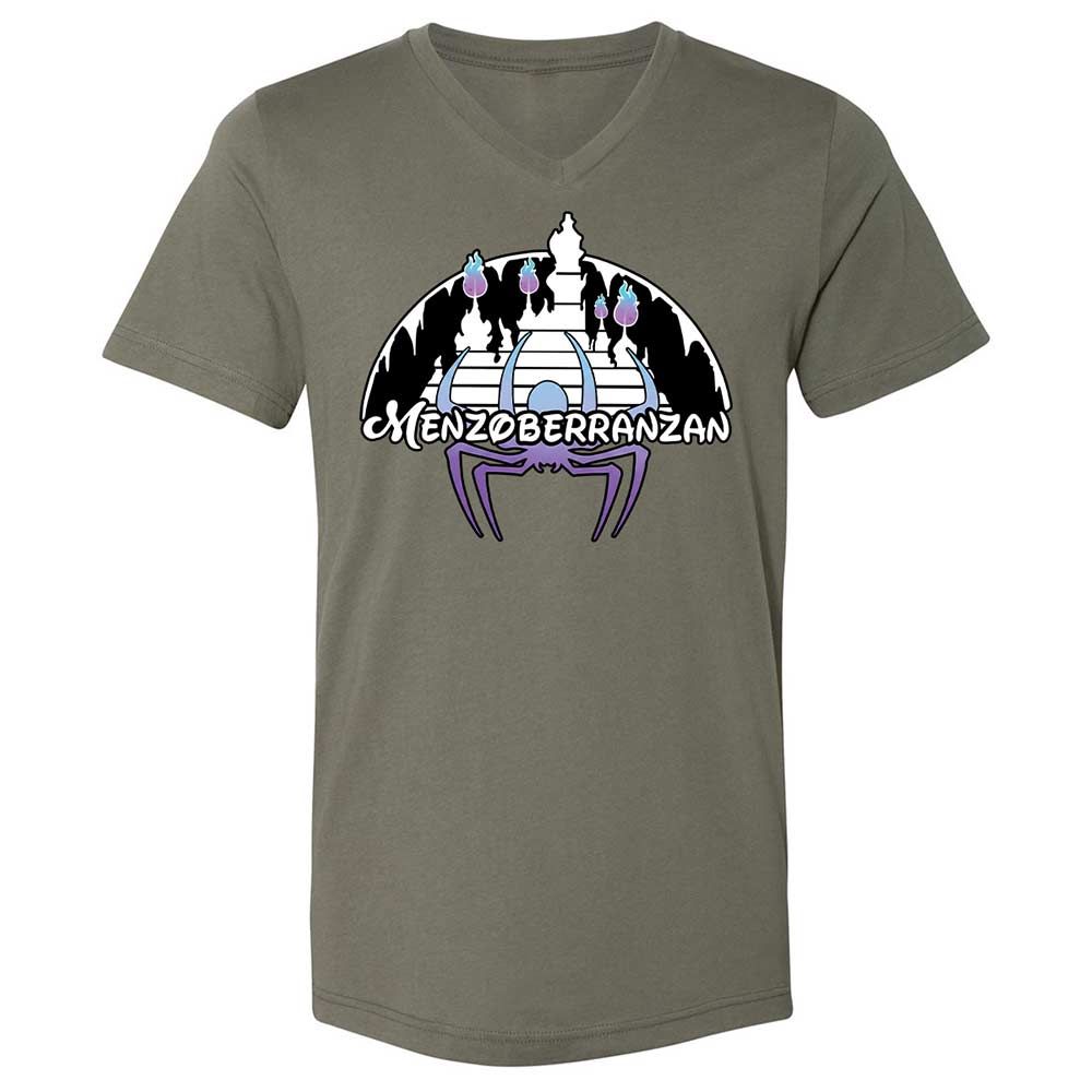 Menzoberranzan Unisex V-Neck T-Shirt - Military Green - 11