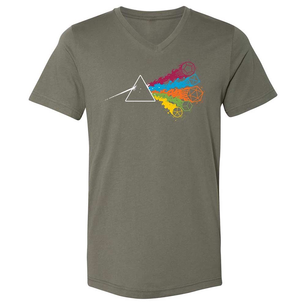 Dark Side Of The Dices Unisex V-Neck T-Shirt - Military Green - 11