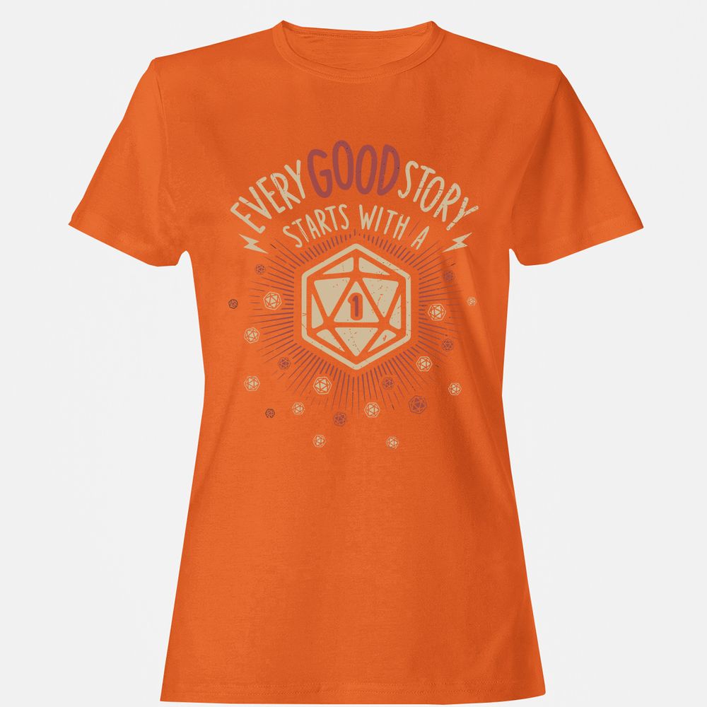 Good Story Starts With A 1 Women's T-Shirt - Orange - 11