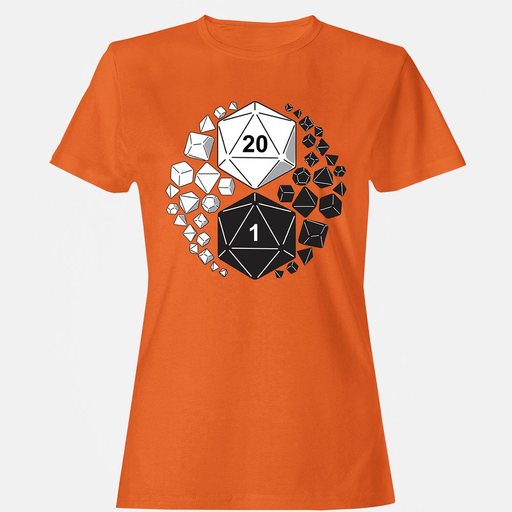 Gaming Yin Yang Women's T-Shirt - Orange - 11