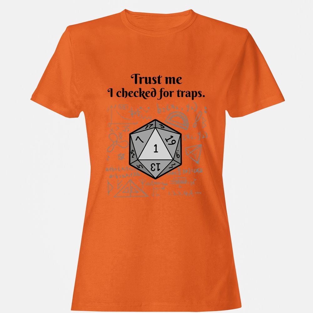 Trust me, I checked for traps. Women's T-Shirt - Orange - 11