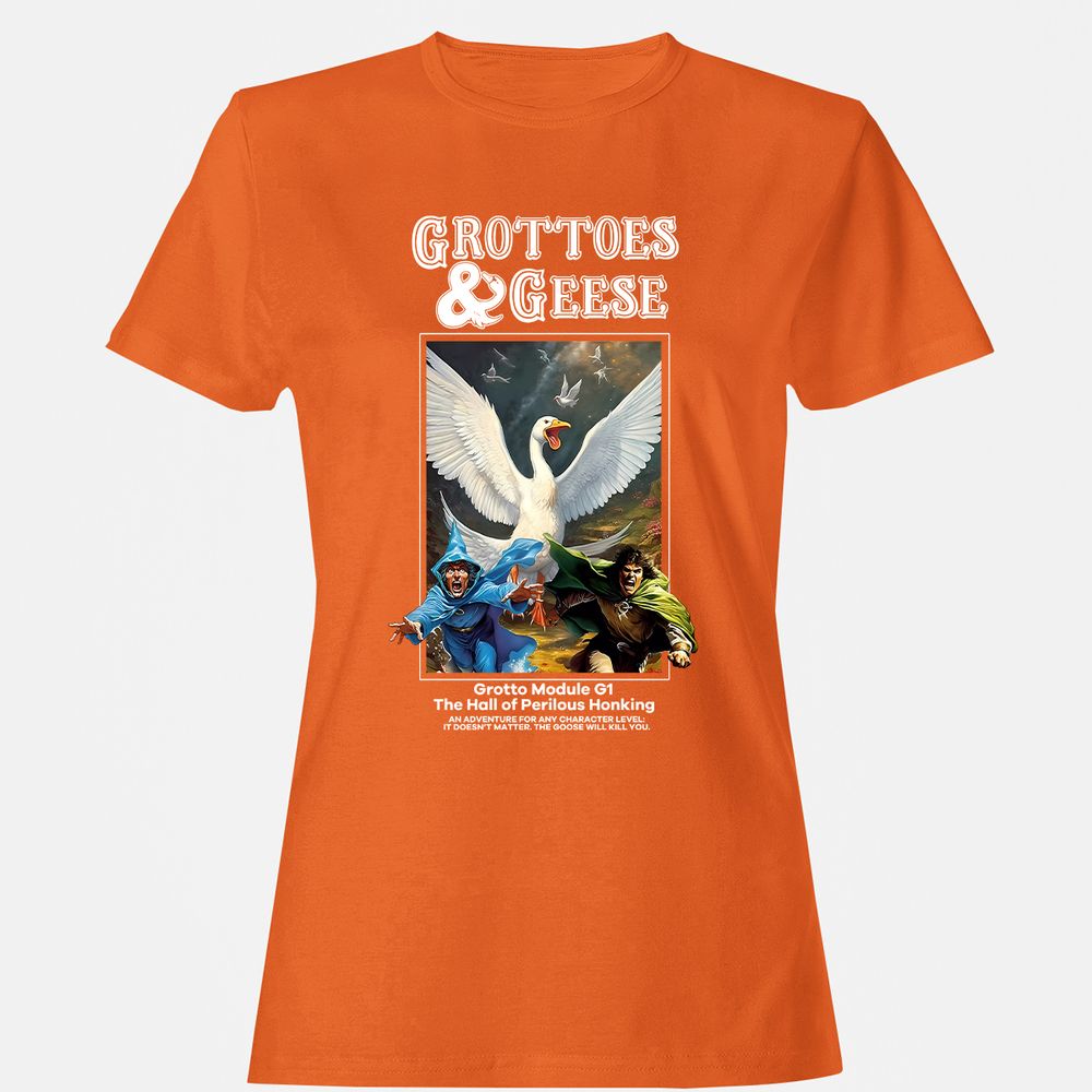 Grottoes & Geese Women's T-Shirt - Orange - 11