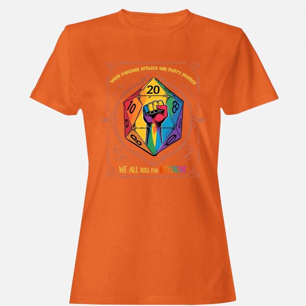 Roll For Initiative Women's T-Shirt - Orange - 11