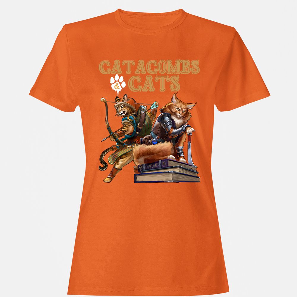 Catacombs & Cats Women's T-Shirt - Orange - 11