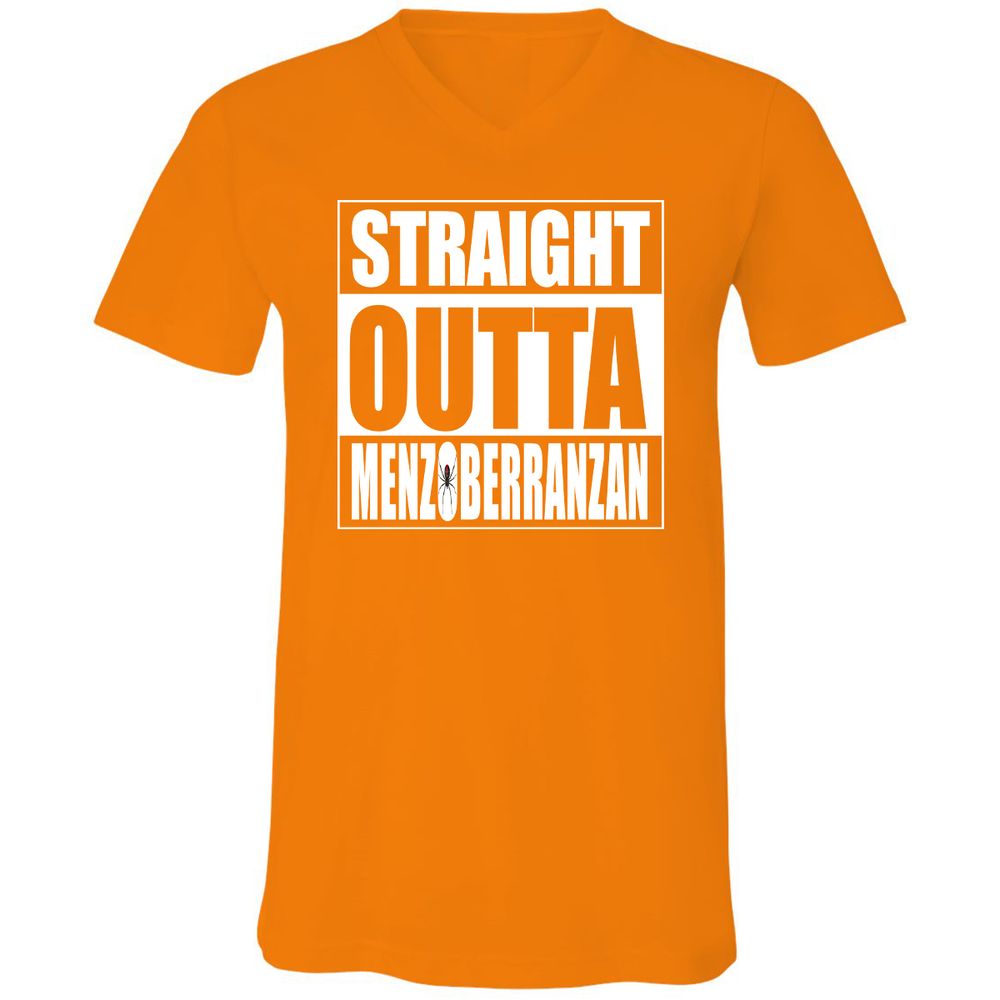 Straight Outta Menzoberranzan Unisex V-Neck T-Shirt - Orange - 11