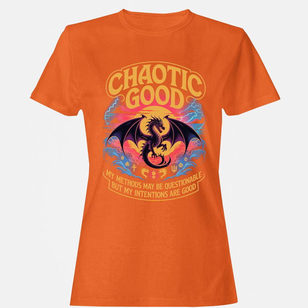 Chaotic Good Women's T-Shirt - Orange - 11