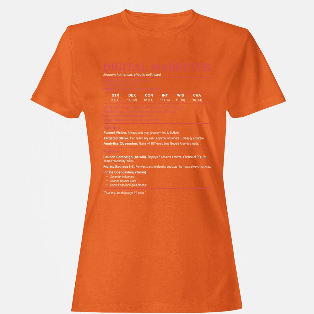 Digital Marketer Stats Women's T-Shirt - Orange - 11