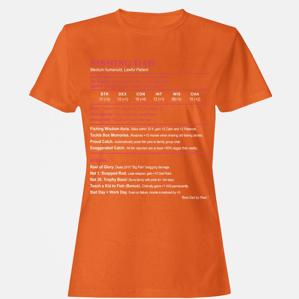 FISHING DAD Women's T-Shirt - Orange - 11