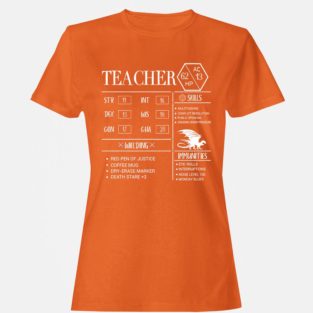 Teacher New Women's T-Shirt - Orange - 11