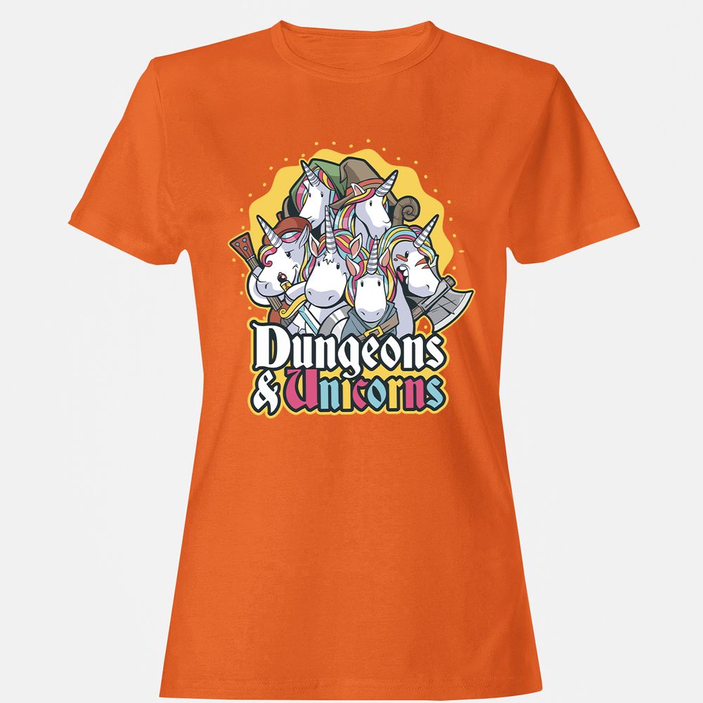 Dungeons And Unicorns Women's T-Shirt - Orange - 11