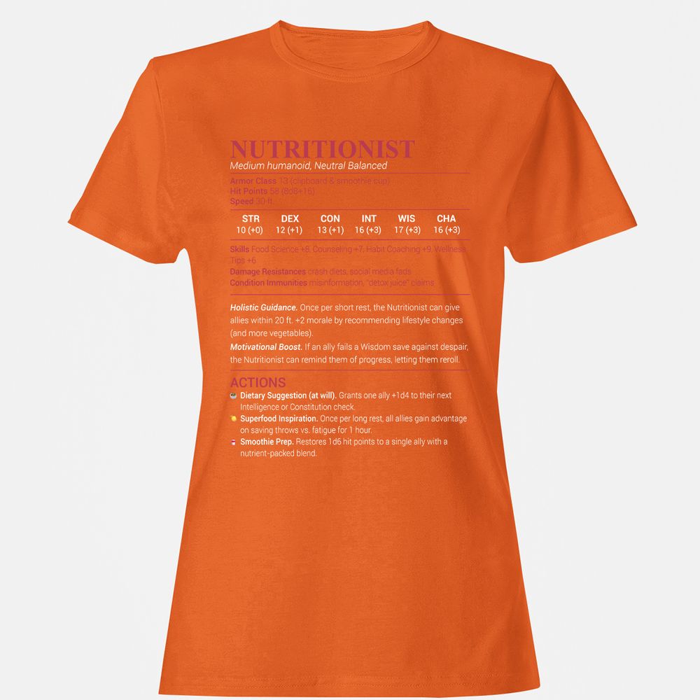 Nutritionist Women's T-Shirt - Orange - 11