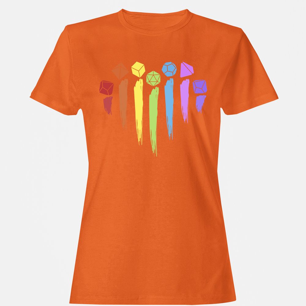 Dice Rainbow Heart Shape - Orange - 11