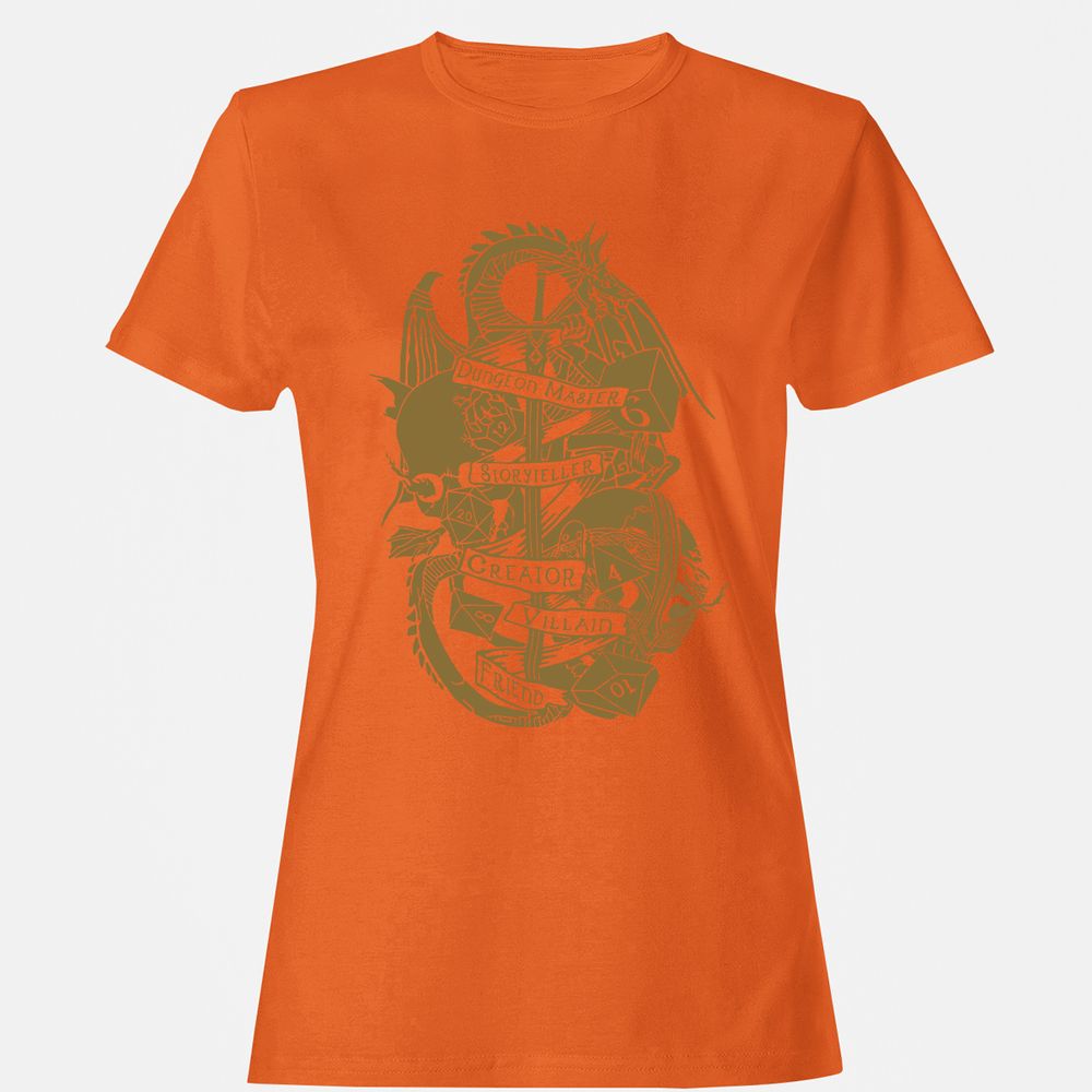 Dungeon Master Dragon Women's T-Shirt - Orange - 11