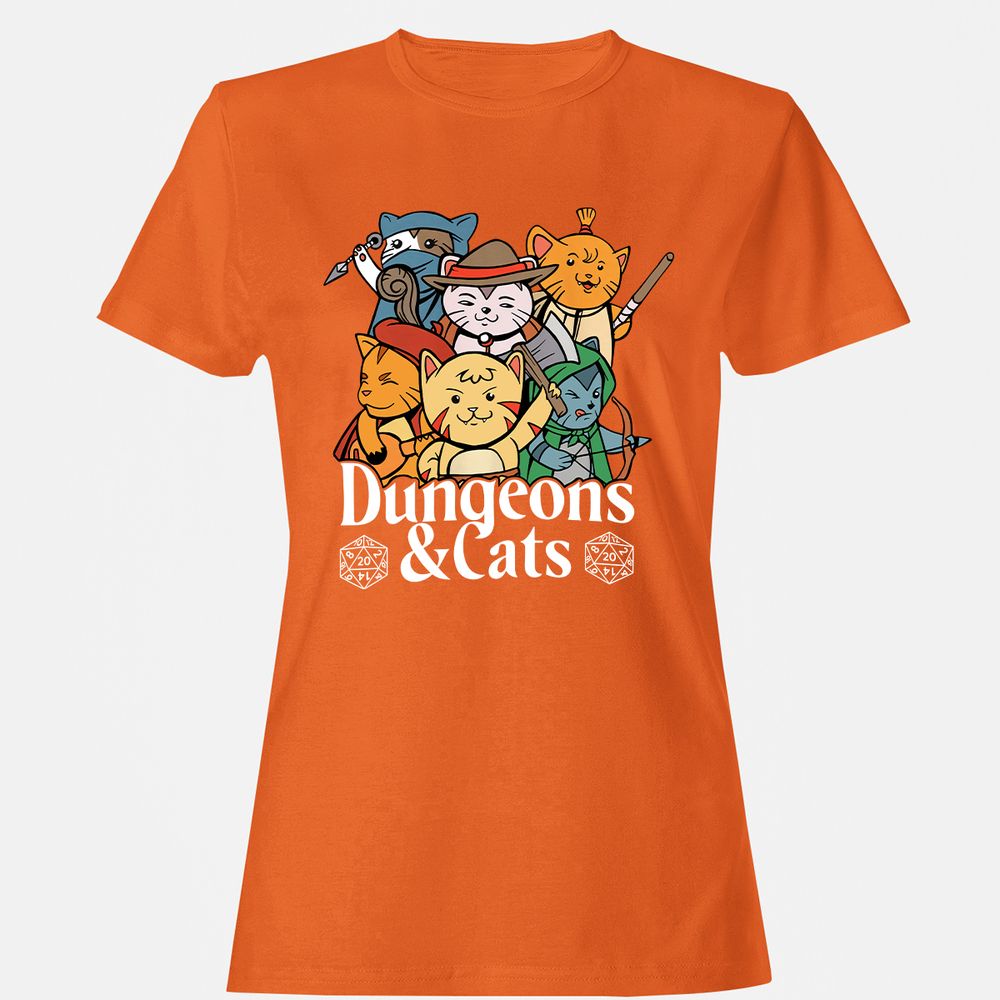 Dungeons & Cats Women's T-Shirt - Orange - 11