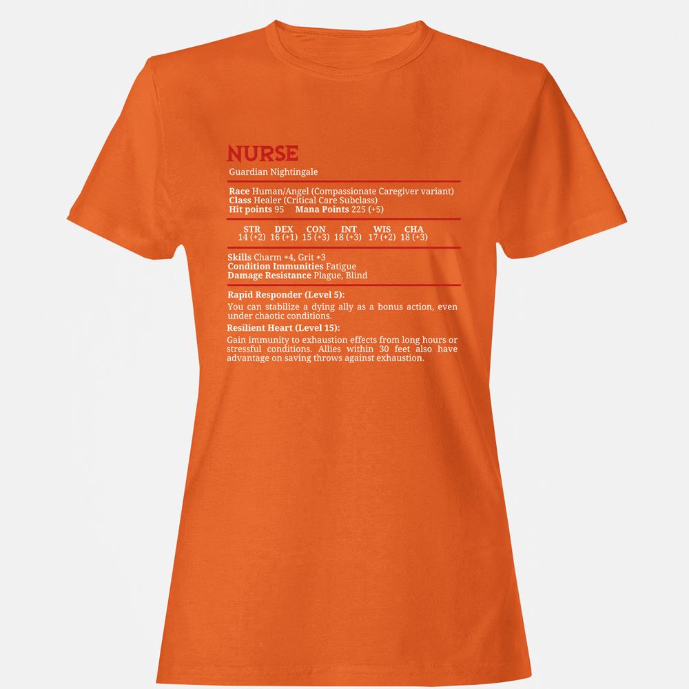 Nurse Stats Women's T-Shirt - Orange - 11