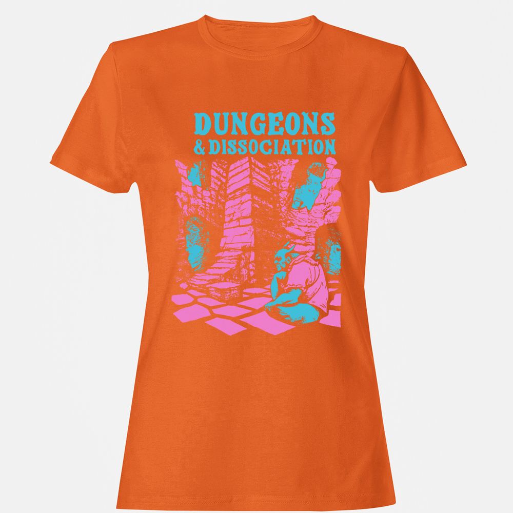 Dungeons And Dissociation Women's T-Shirt - Orange - 11