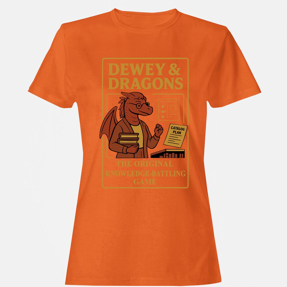 Dewey & Dragons Women's T-Shirt - Orange - 11