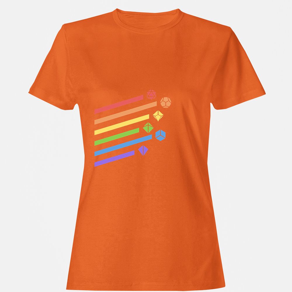 Rainbow Dice Set Women's T-Shirt - Orange - 11