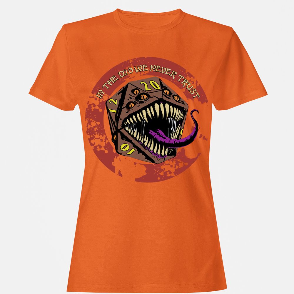 In The D20 We Never Trust Women's T-Shirt - Orange - 11