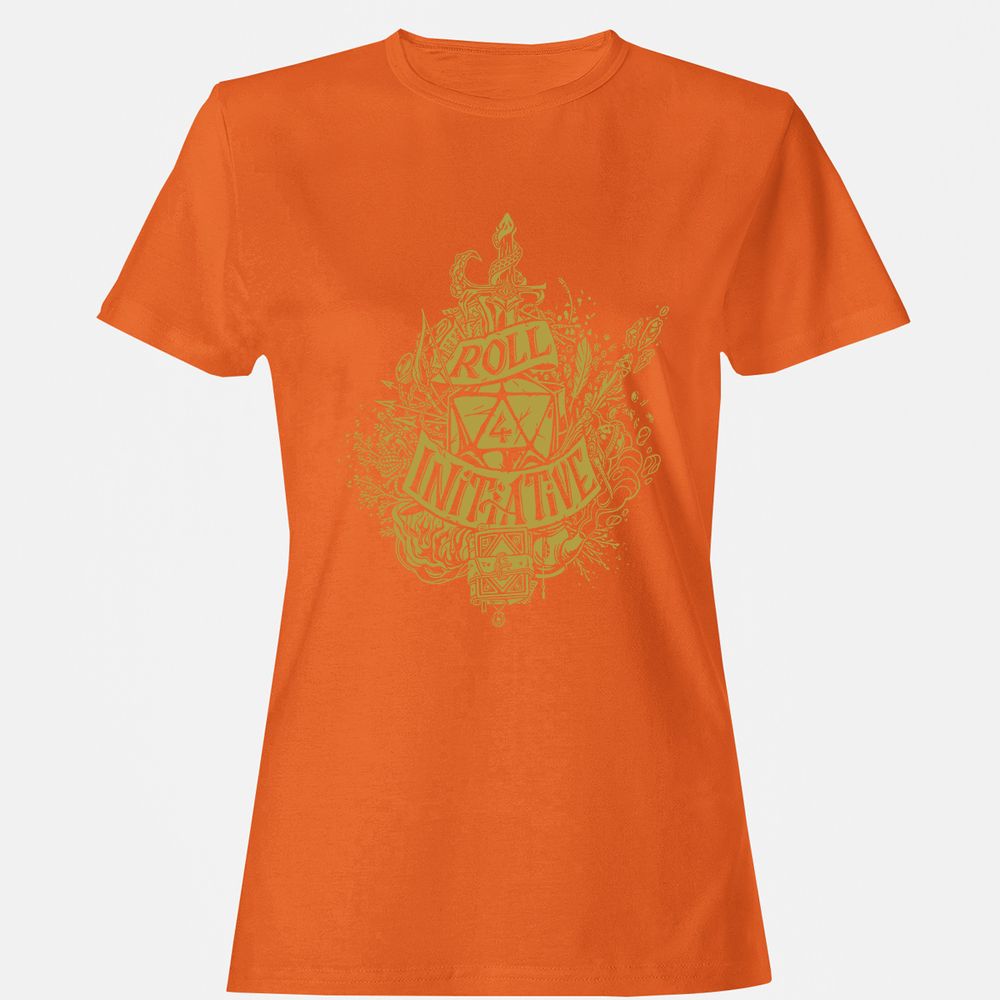 Roll Initiative Women's T-Shirt - Orange - 11