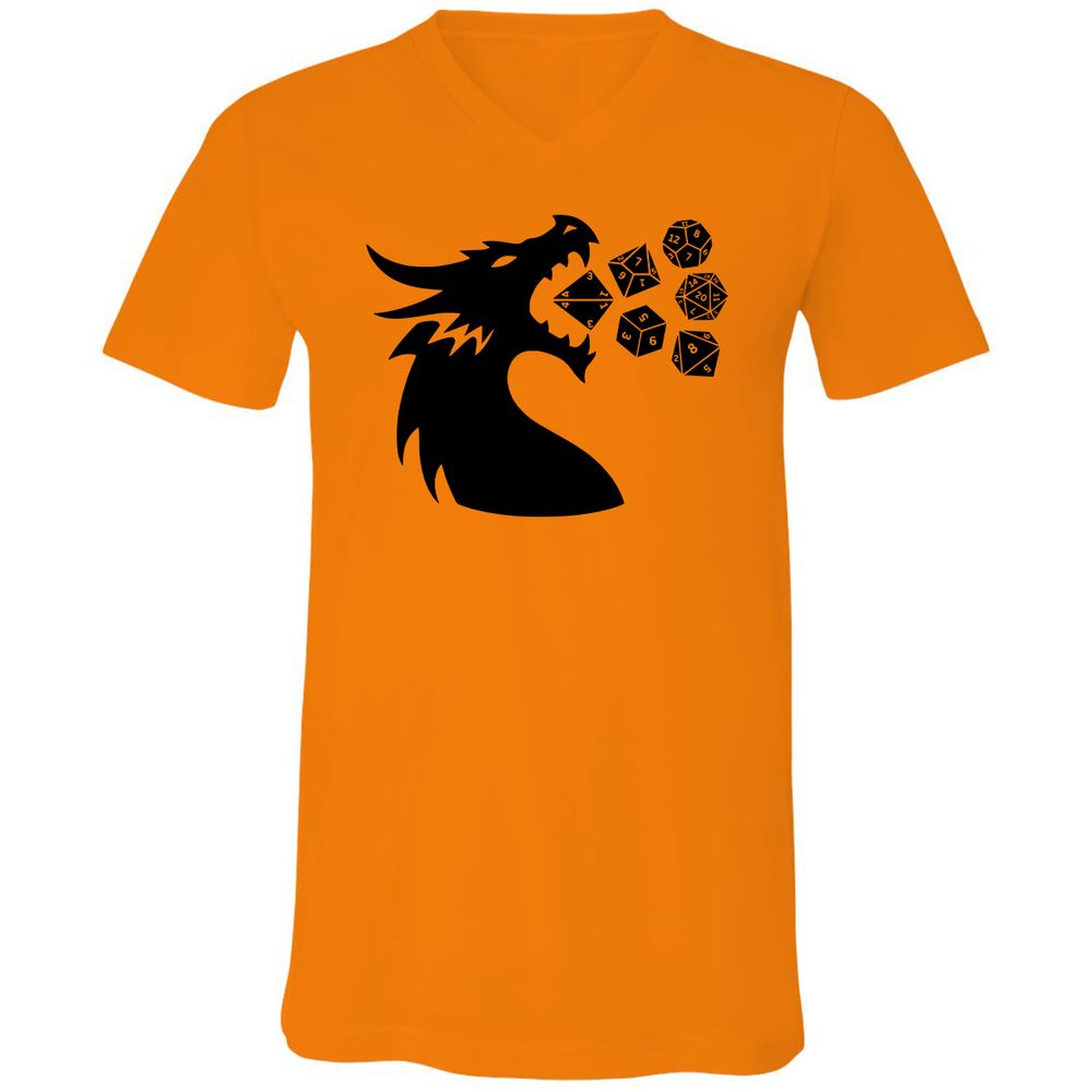 Pac And Dragon Unisex V-Neck T-Shirt - Orange - 11