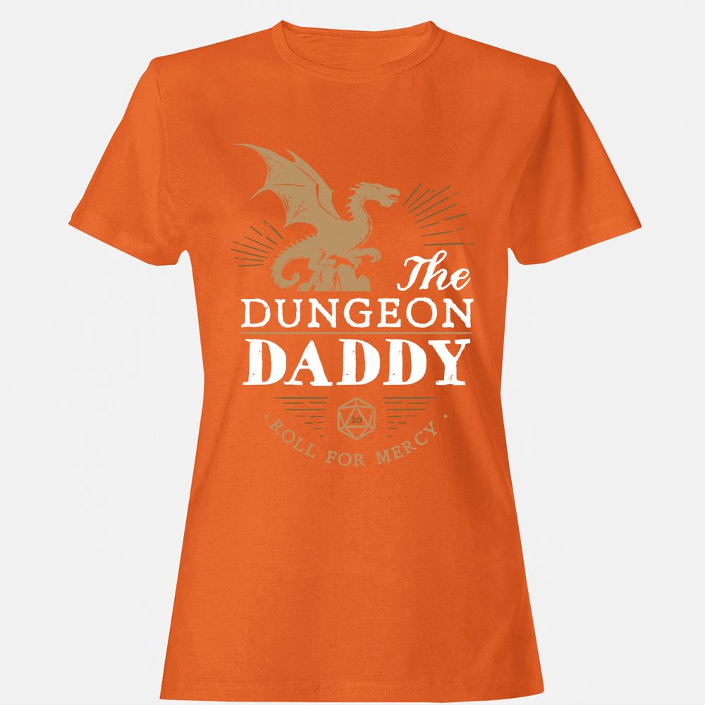 Dungeon Daddy Roll For Mercy Women's T-Shirt - Orange - 11